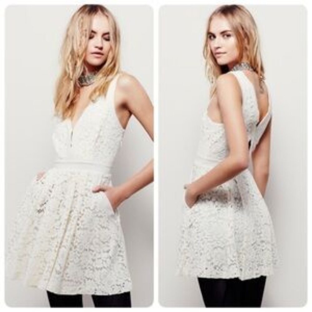 Free People Lovely in Lace Dress Small